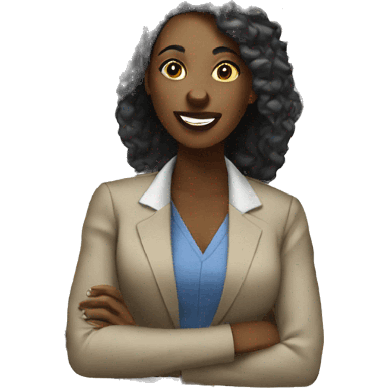 Black woman teaching business studies emoji