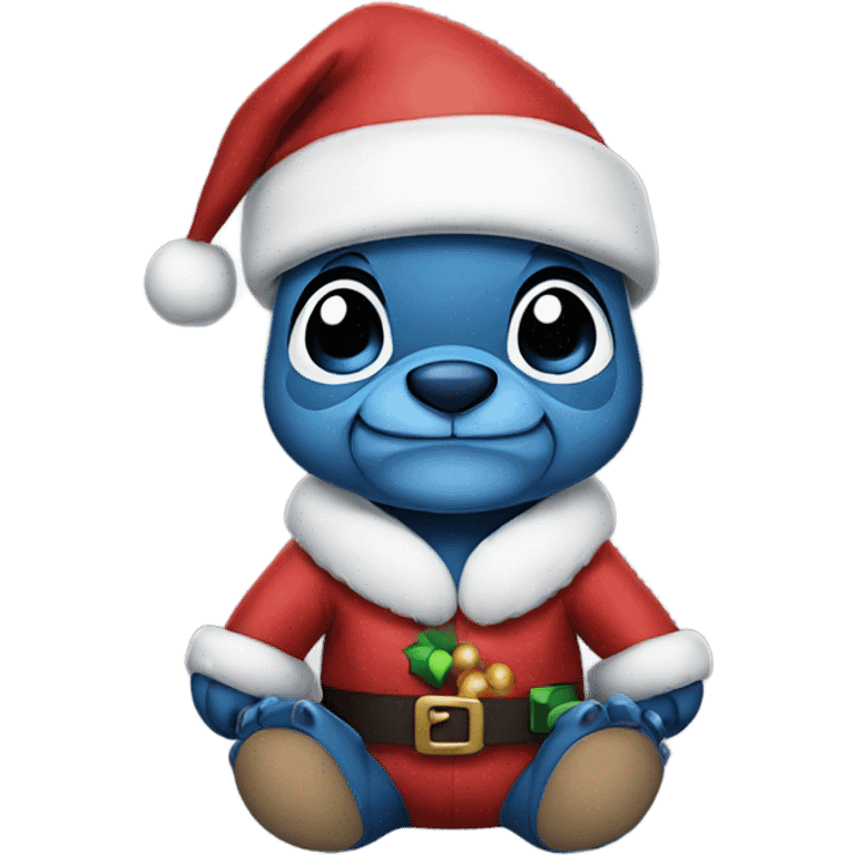 Stitch dressed up as Santa  emoji