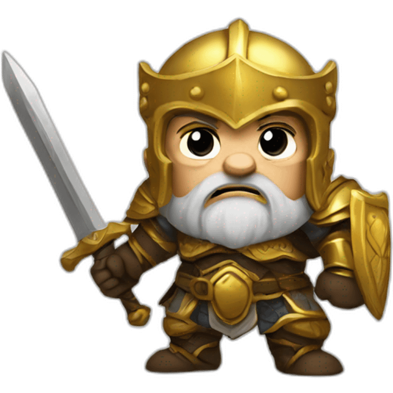 dwarf angry paladin gold emoji