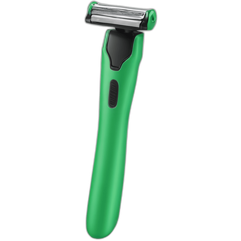 Green single edge razor emoji