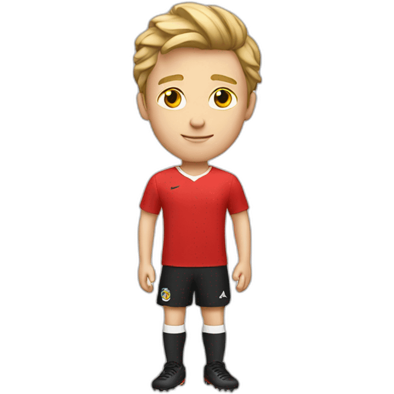 soccer white boy red shirt emoji