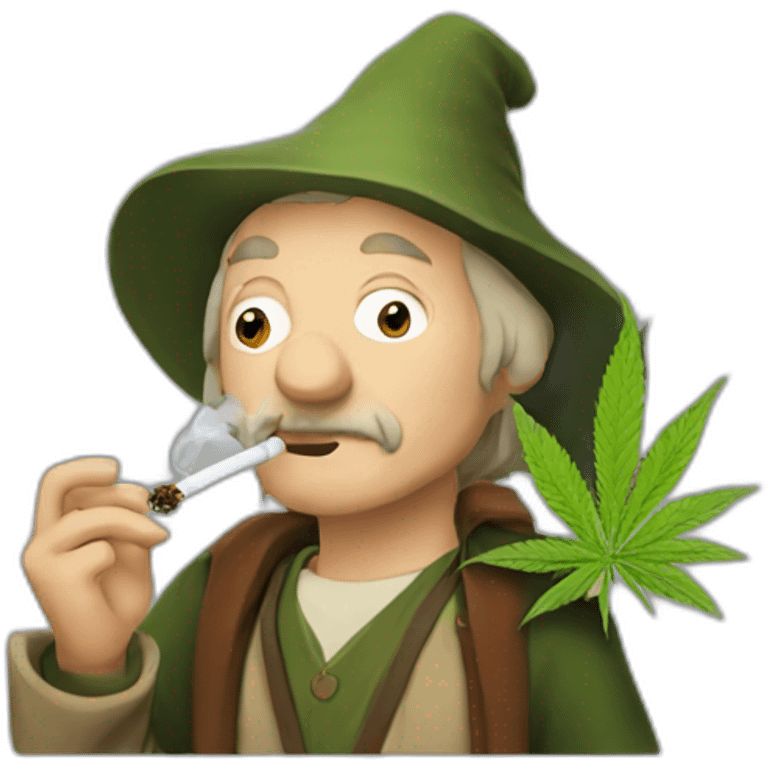 Hobbit smoking cannabis emoji