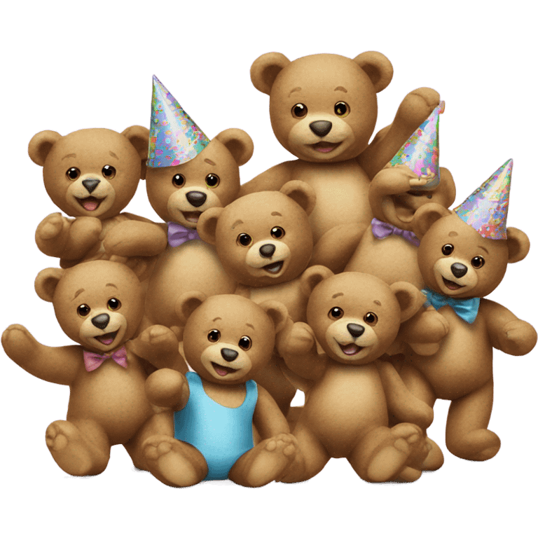 teddy bears party photograph  emoji