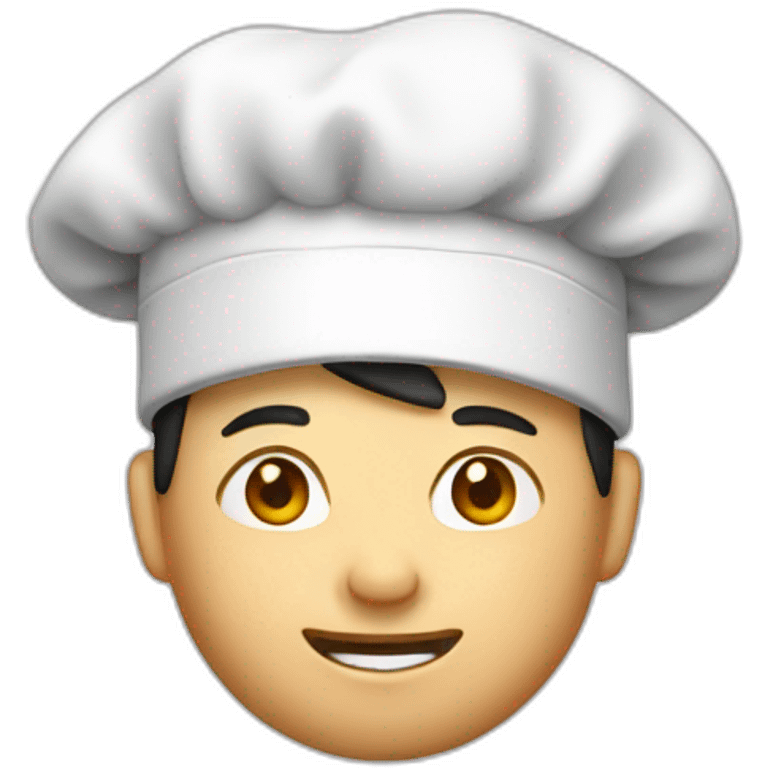 asian chef with toque emoji