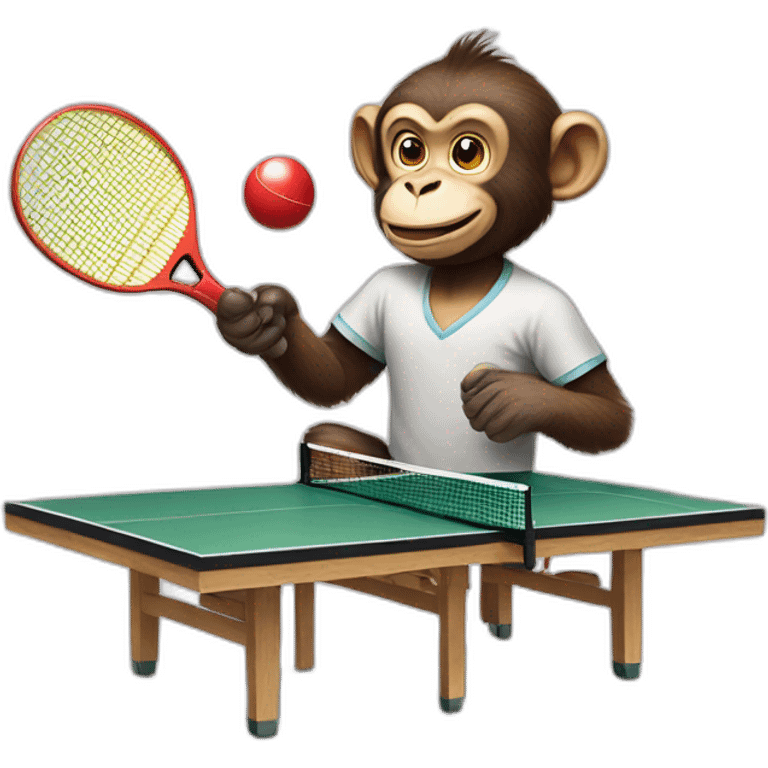 Monkey Ping pong emoji