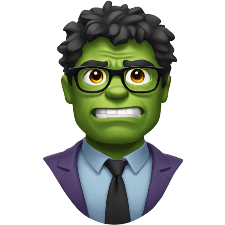 Hulk wearing glasses emoji