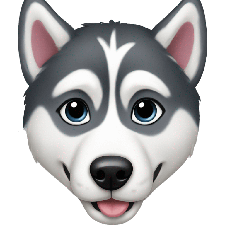 husky with hearts around its head emoji