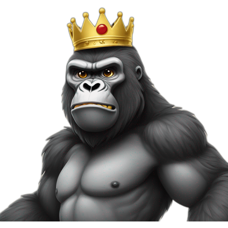 king kong segurando uma bandeira preta e branca emoji