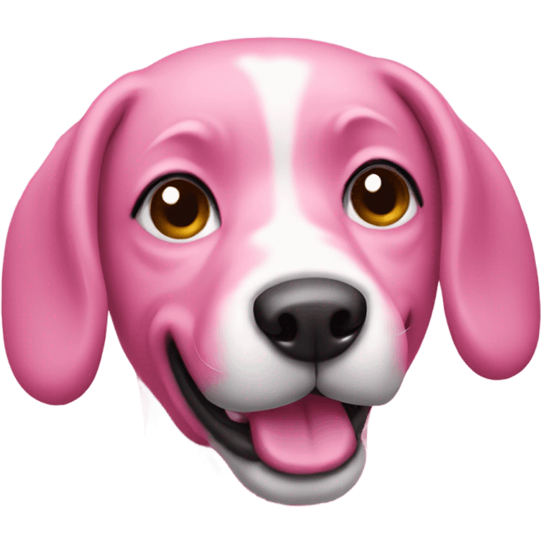 Pink dog emoji