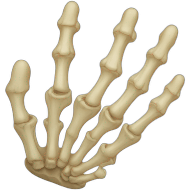 five fingers foot right bones anatomy  emoji