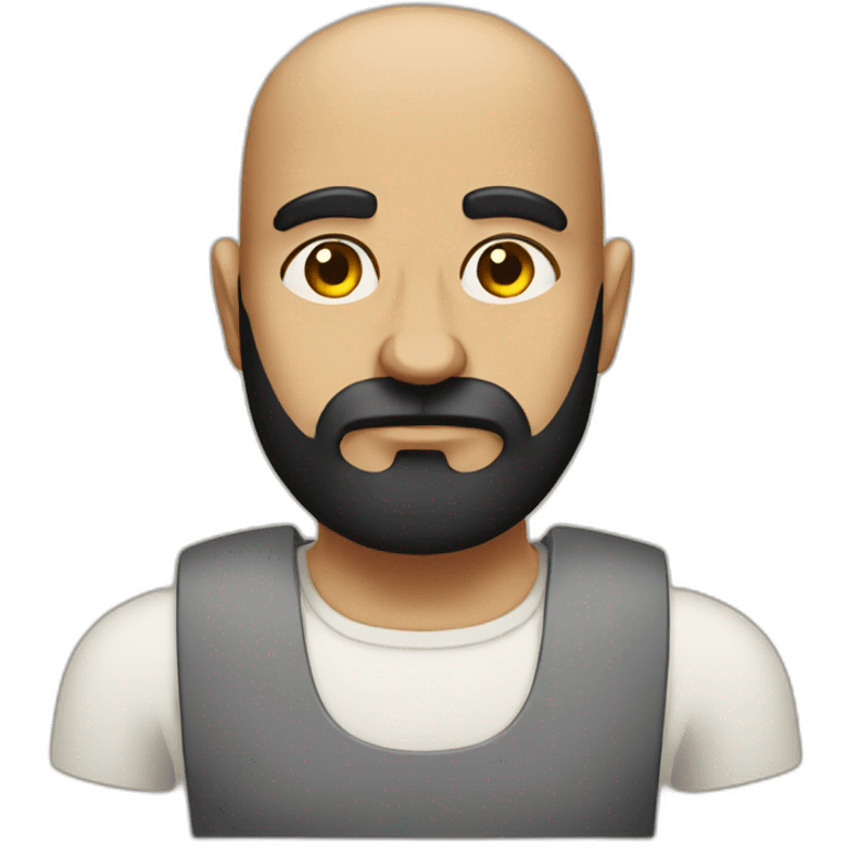 unamused egyptian bald guy with black beard emoji