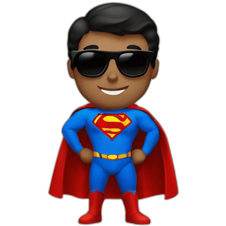 Superman with sunglasses emoji