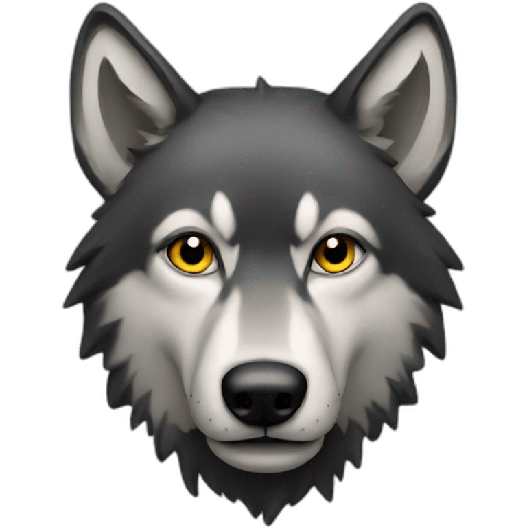 Loup noir emoji