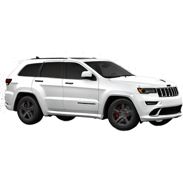 White 2020 Jeep Grand Cherokee realistic  emoji