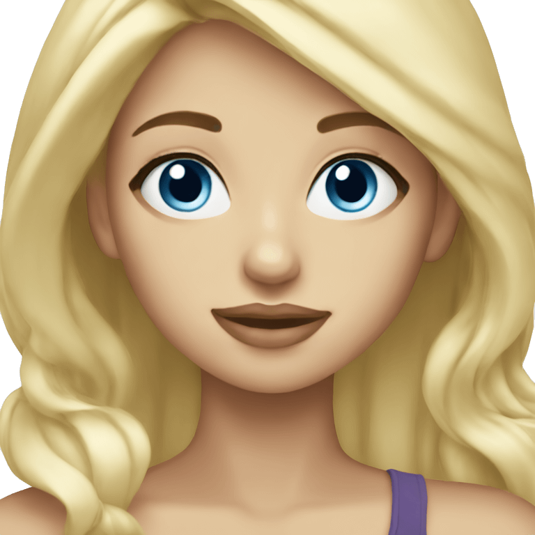 Beautiful blue eyed blonde emoji