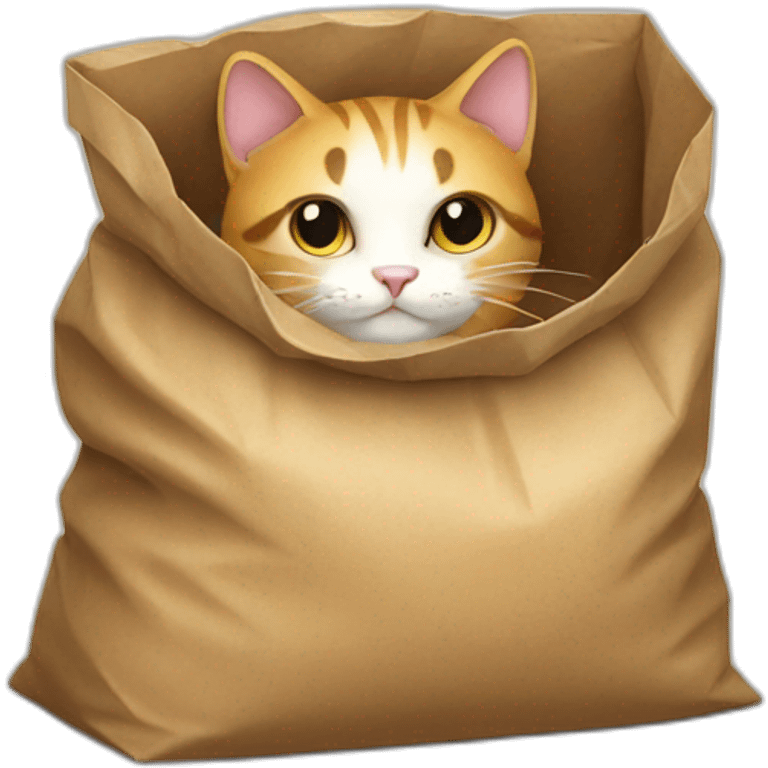 Cat in a bag emoji