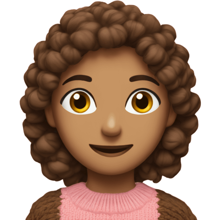 brown and pink bloom sweater emoji