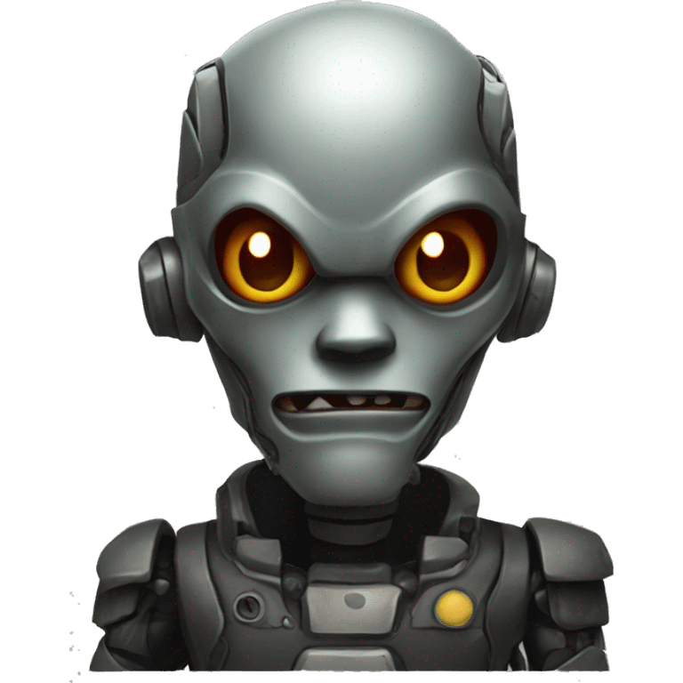 bot with menacing look emoji