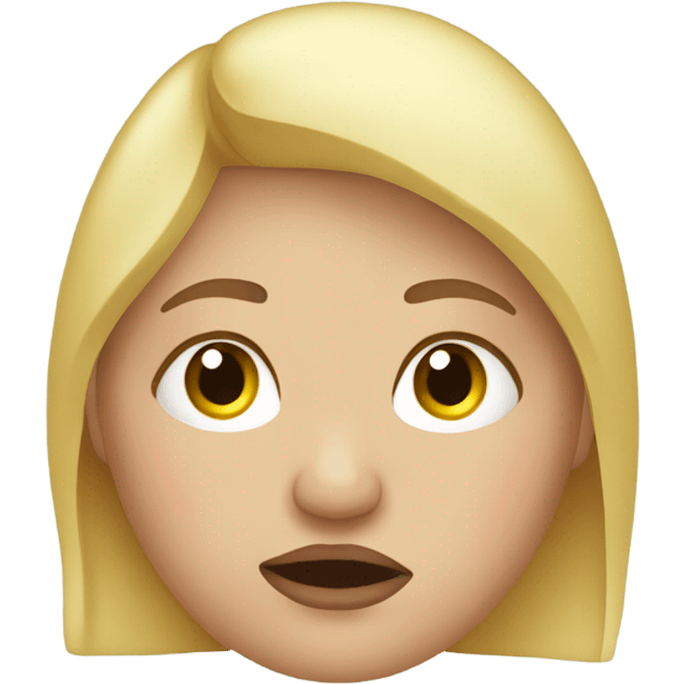 overweight blondie woman crying emoji