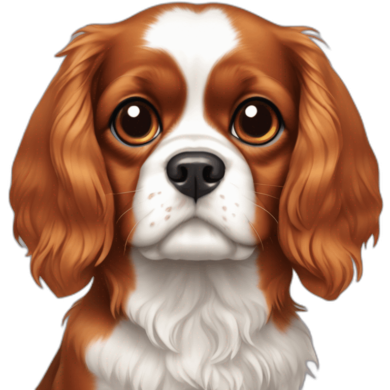 Cavalier king charles spaniel tri color emoji