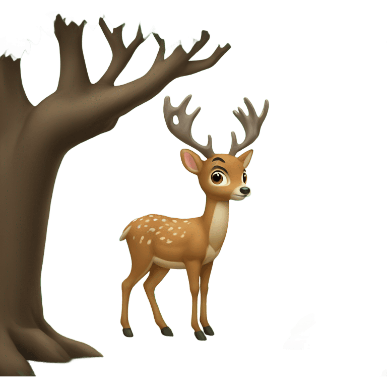 Deer under tree stand emoji