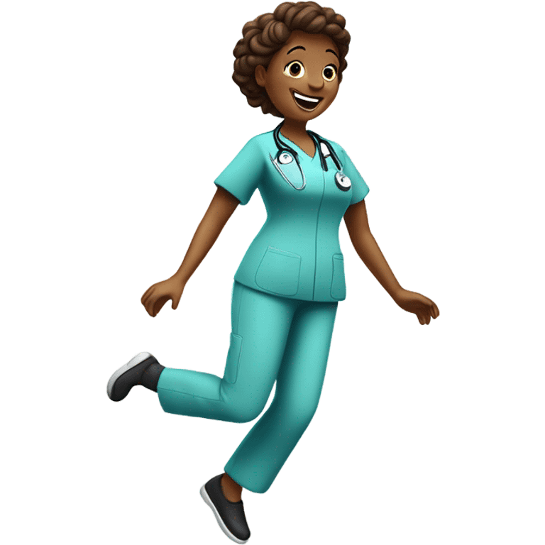 Nurse flying  emoji