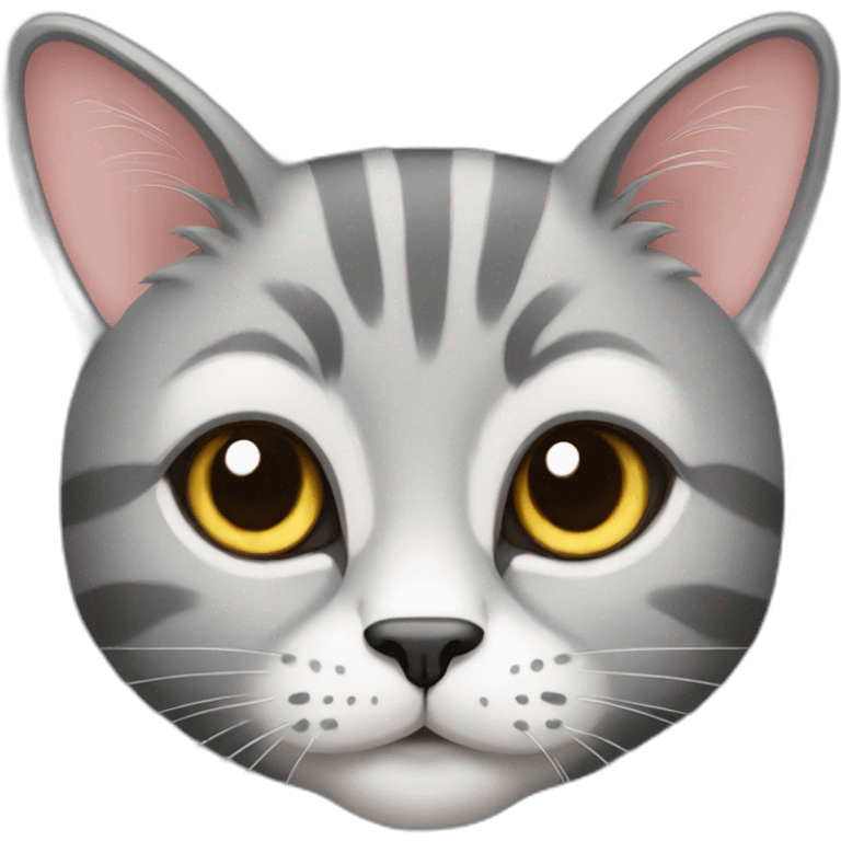 a rich grey beehive cat emoji