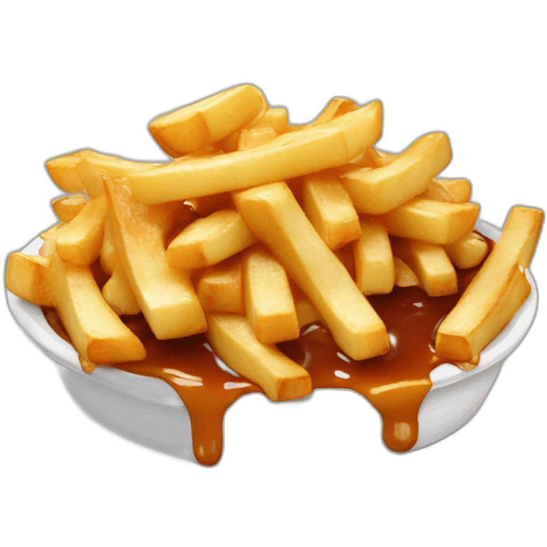 Poutine qui mange une poutine emoji