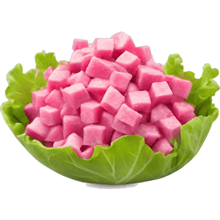 pink salad with sweetd emoji