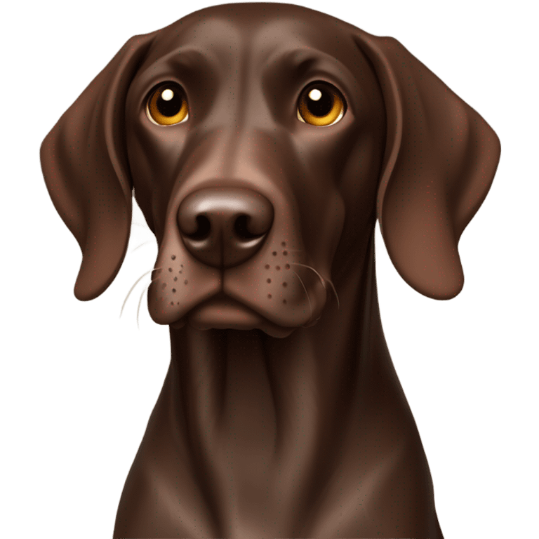 Brown German shorthair pointer emoji