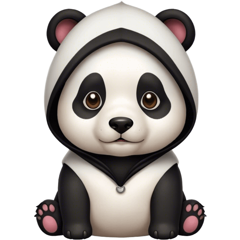 fake a panda with a dog dressed as a panda  emoji