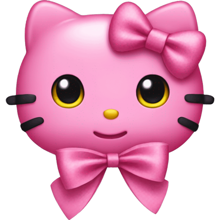 Hello kitty pink bow emoji