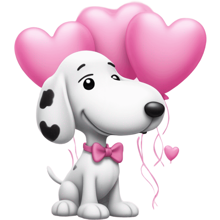 Cute snoopy with anything pink emoji