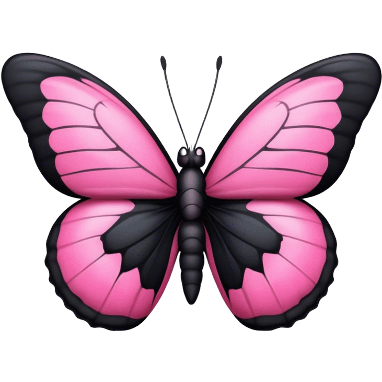 black and pink butterfly emoji