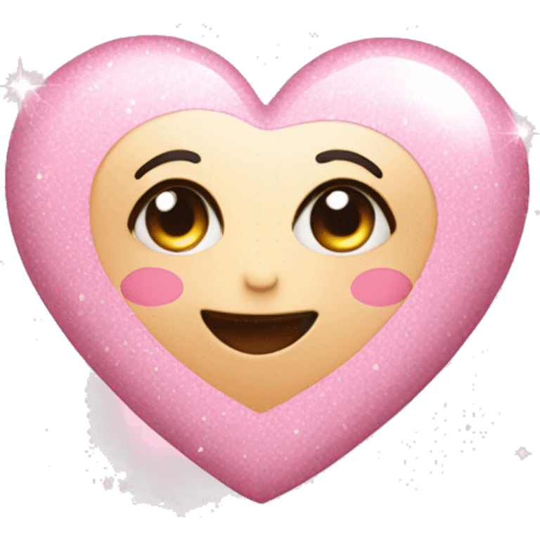 Baby pink heart with sparkles emoji