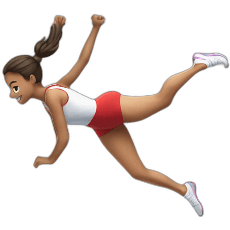 pole vault girl jumping in stockings emoji