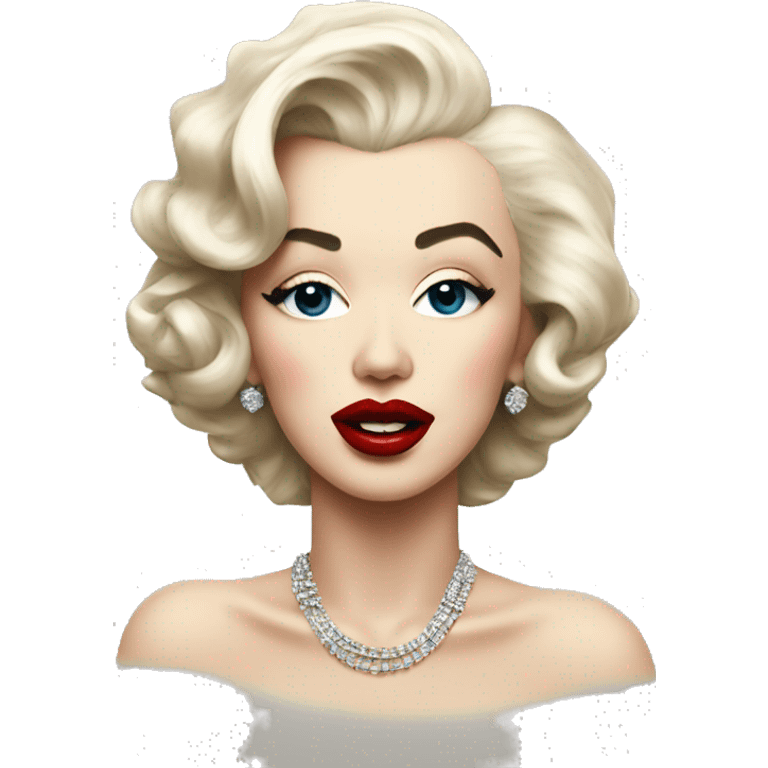 Marilyn monroe red lip emoji