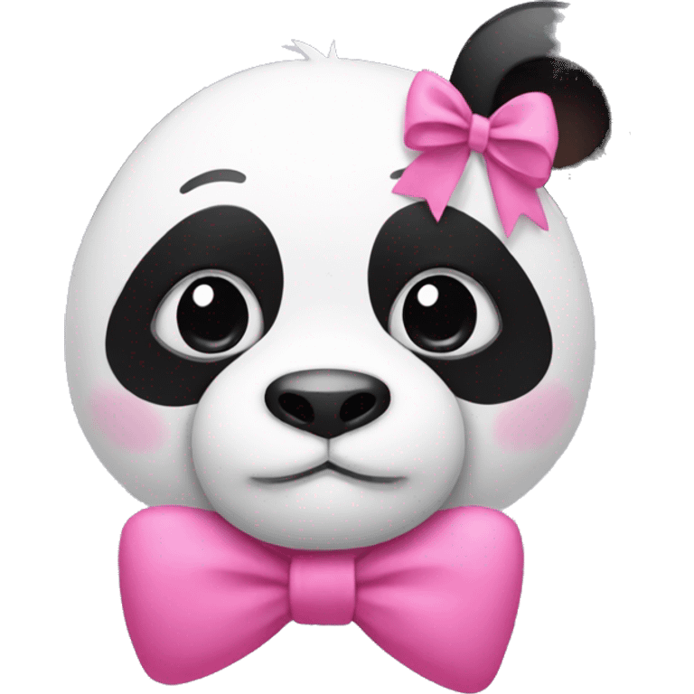 panda with a pink bow  emoji