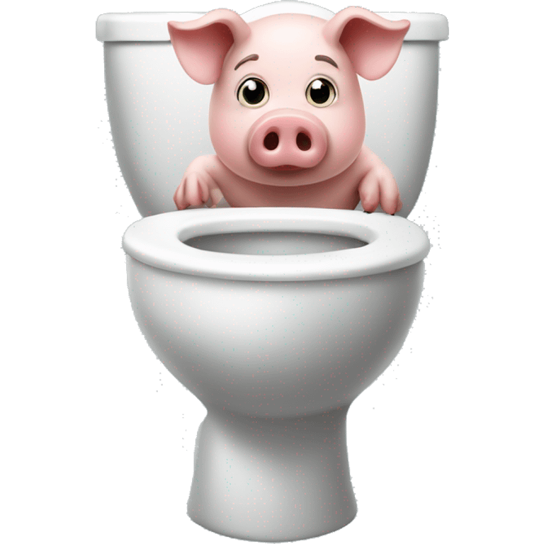 A pig in a toilet emoji