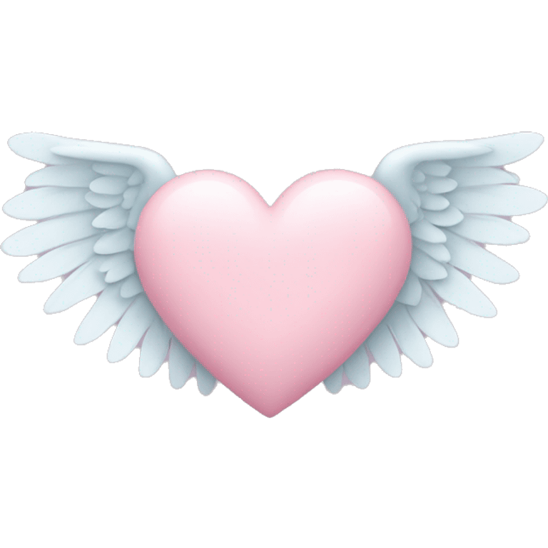 pastel pink heart with wings emoji