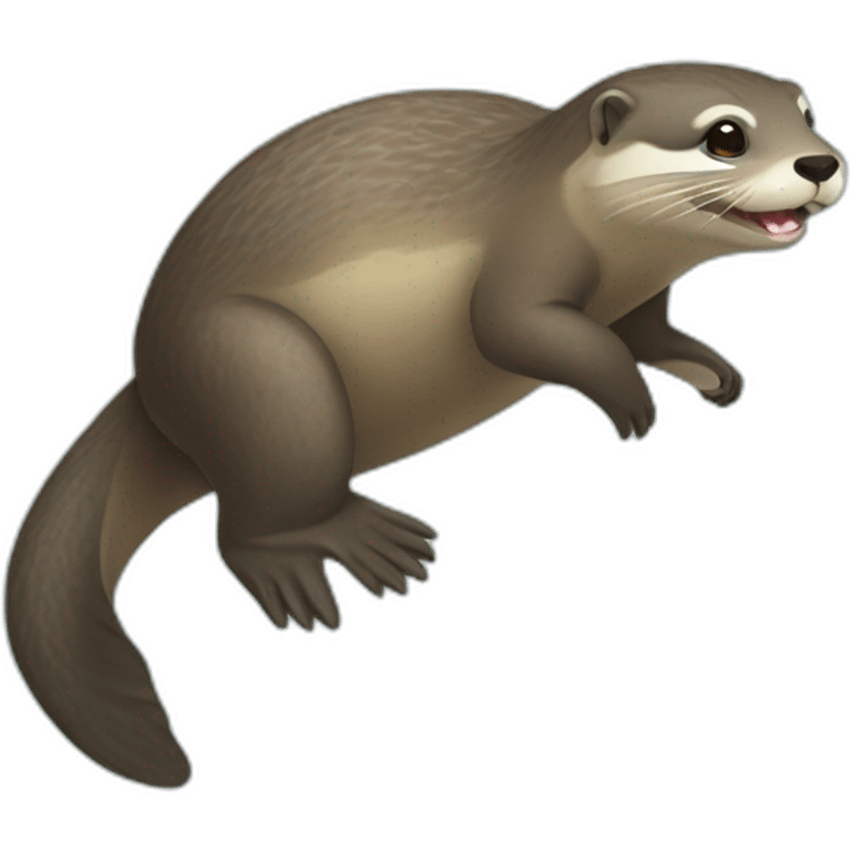 Loutre sur tortue emoji