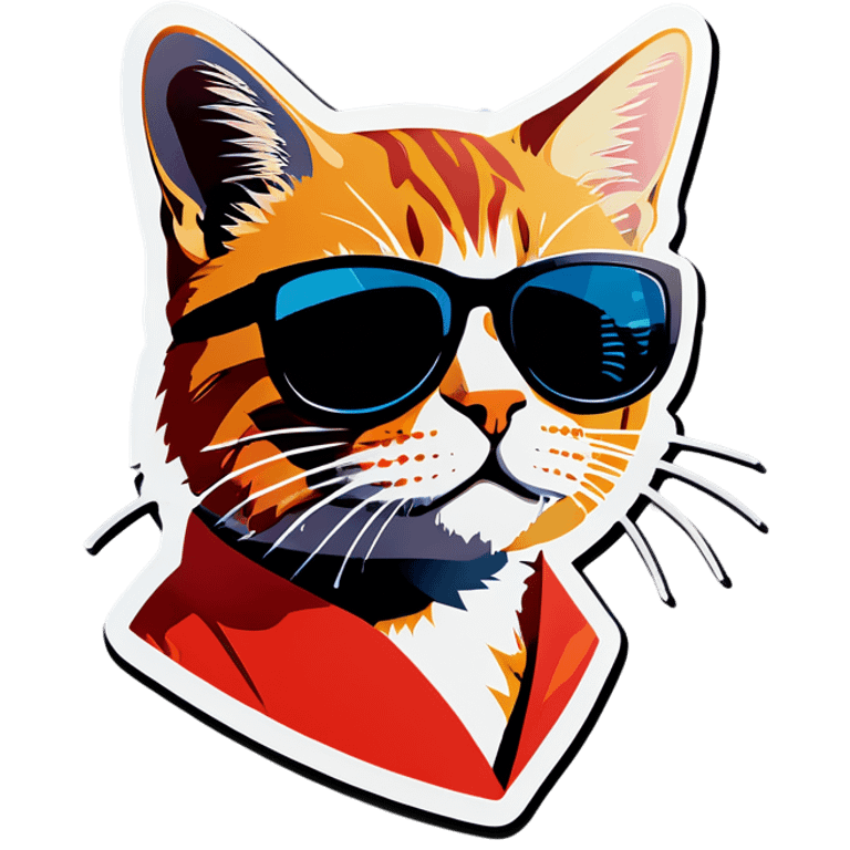 Cat with sunglasses emoji