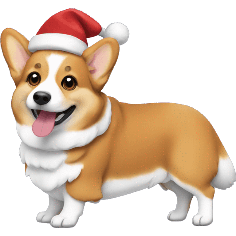 Corgi santa emoji