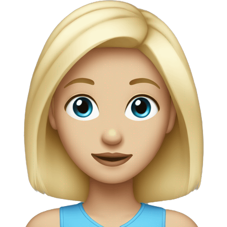 Blonde girl with blue eyes  emoji