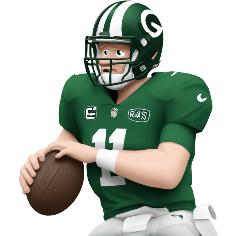 Sam Darnold, getting sacked by the Rams emoji