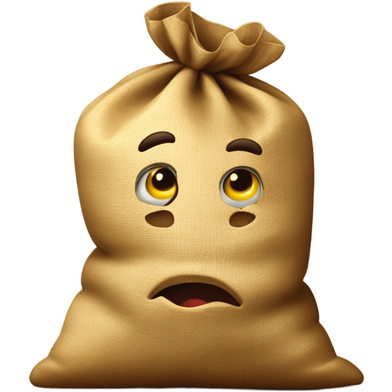 Potato sack saying THE GOODS  emoji