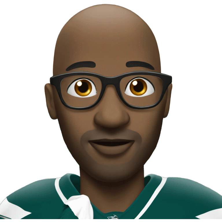 Black bald guy with glasses watching Philadelphia Eagles game emoji