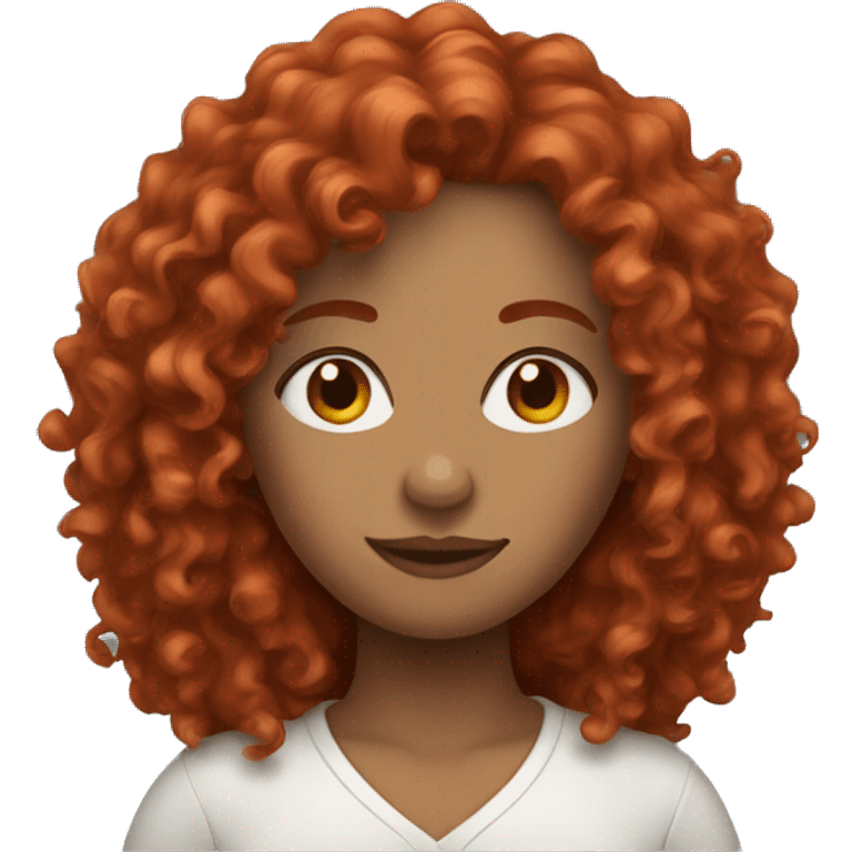 Red curly hair woman emoji