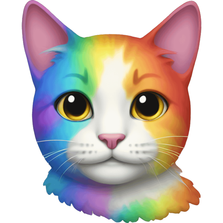 Rainbow cat emoji