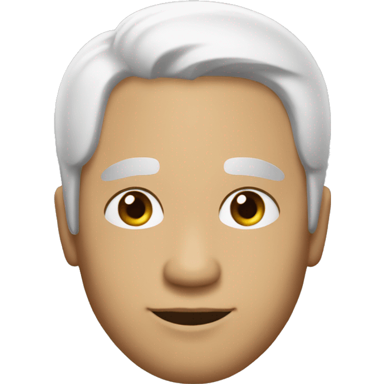 A latin man in his forties, black hair with some white hair  emoji